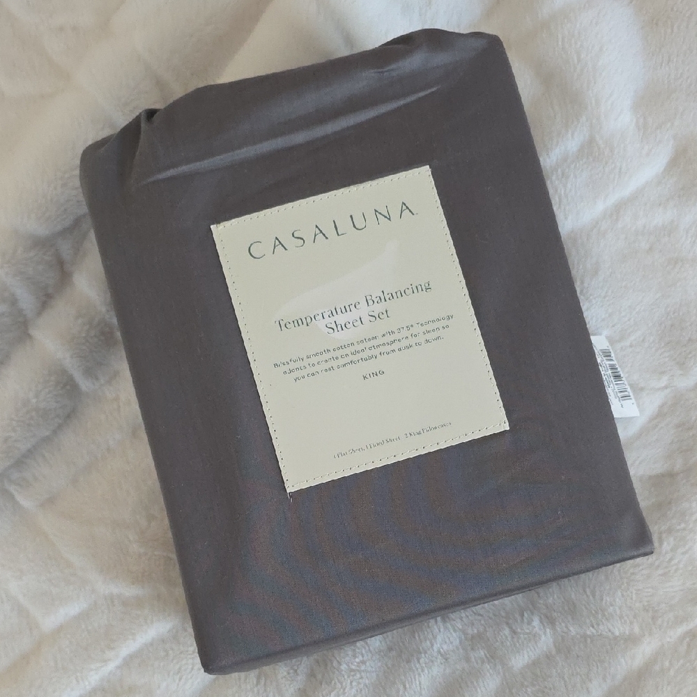 Casaluna Charcoal Temperature Balancing Sheet Set
